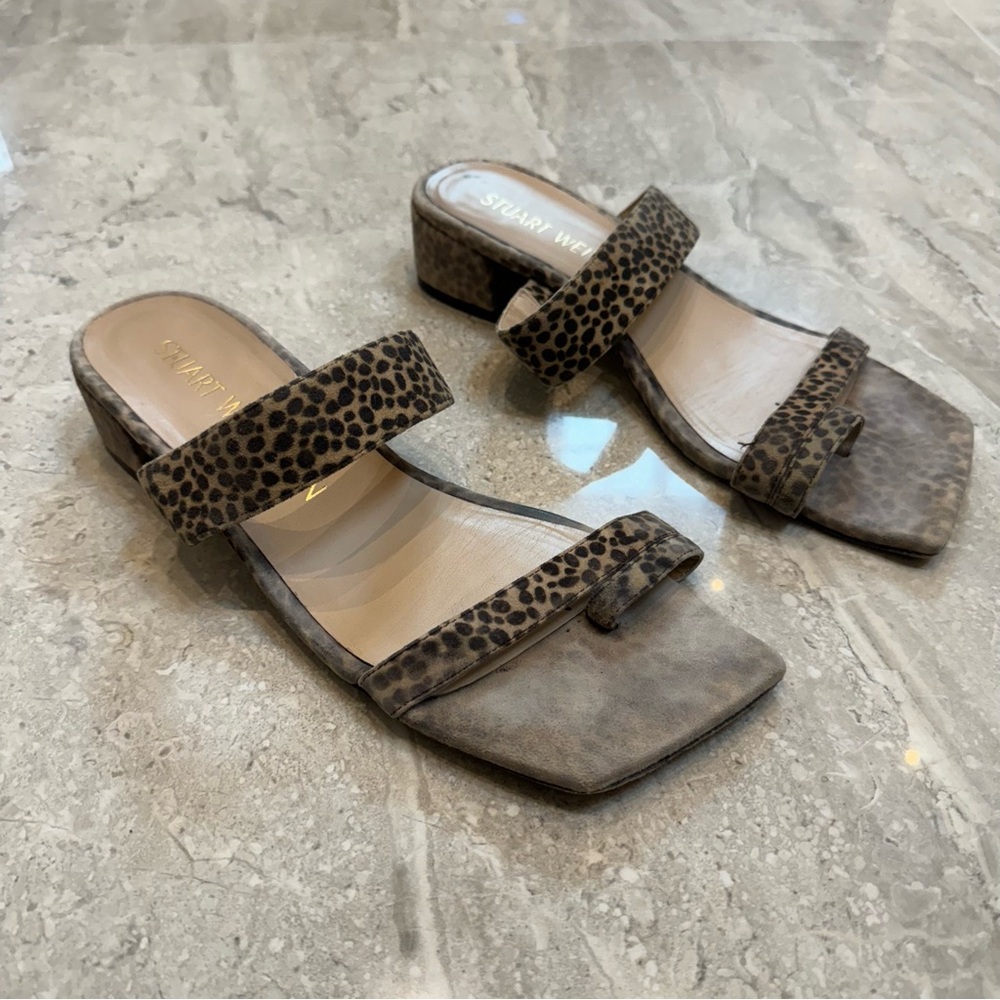 Stuart Weitzman Leopard Print Sandals